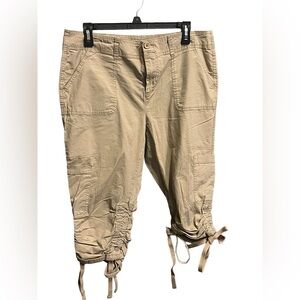 DKYN Khaki Cargo Crop Pants NWOT
